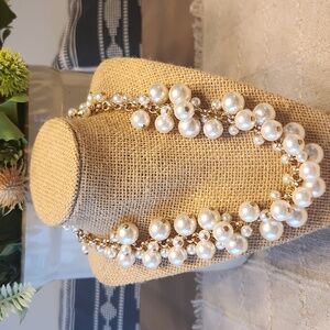 Pearl Cluster Necklace